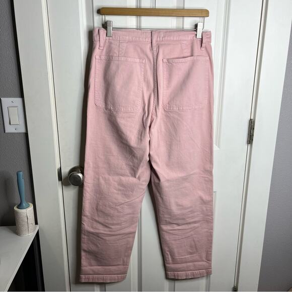 Madewell Light Pink High Rise Straight Leg Fit Rigid Denim Jeans Size 28 - Picture 5 of 7